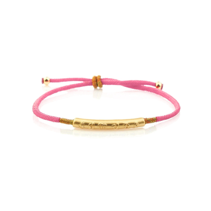 Tibetan Pink String Bracelet for Healing & Hope