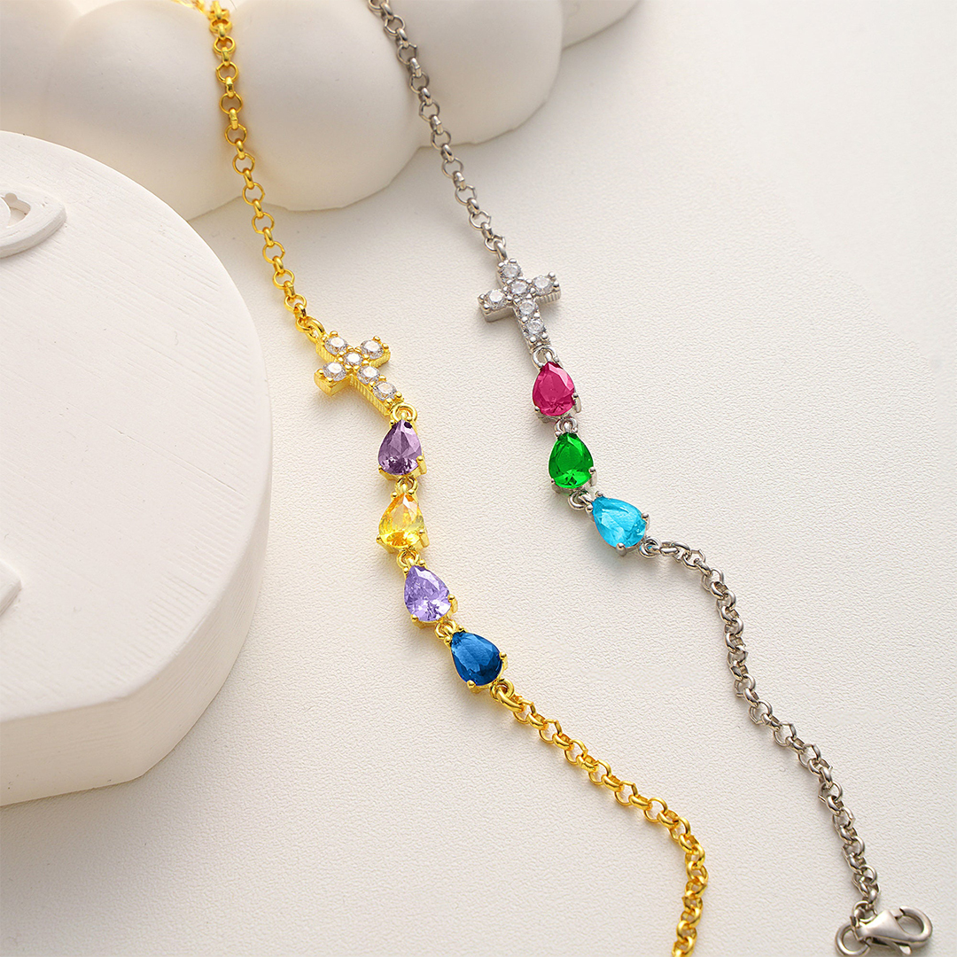 Personalized 1-5 Christ Birthstone Bracalet