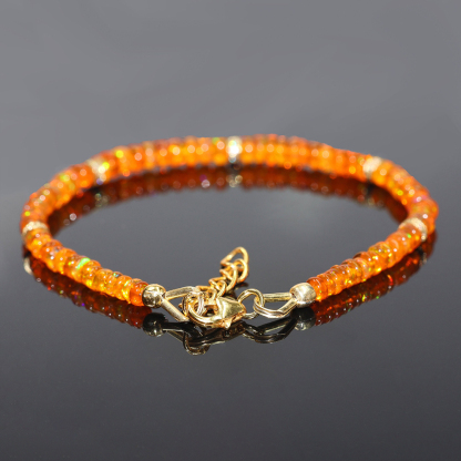 Multiple Sclerosis Awareness Fire Opal Bracelet