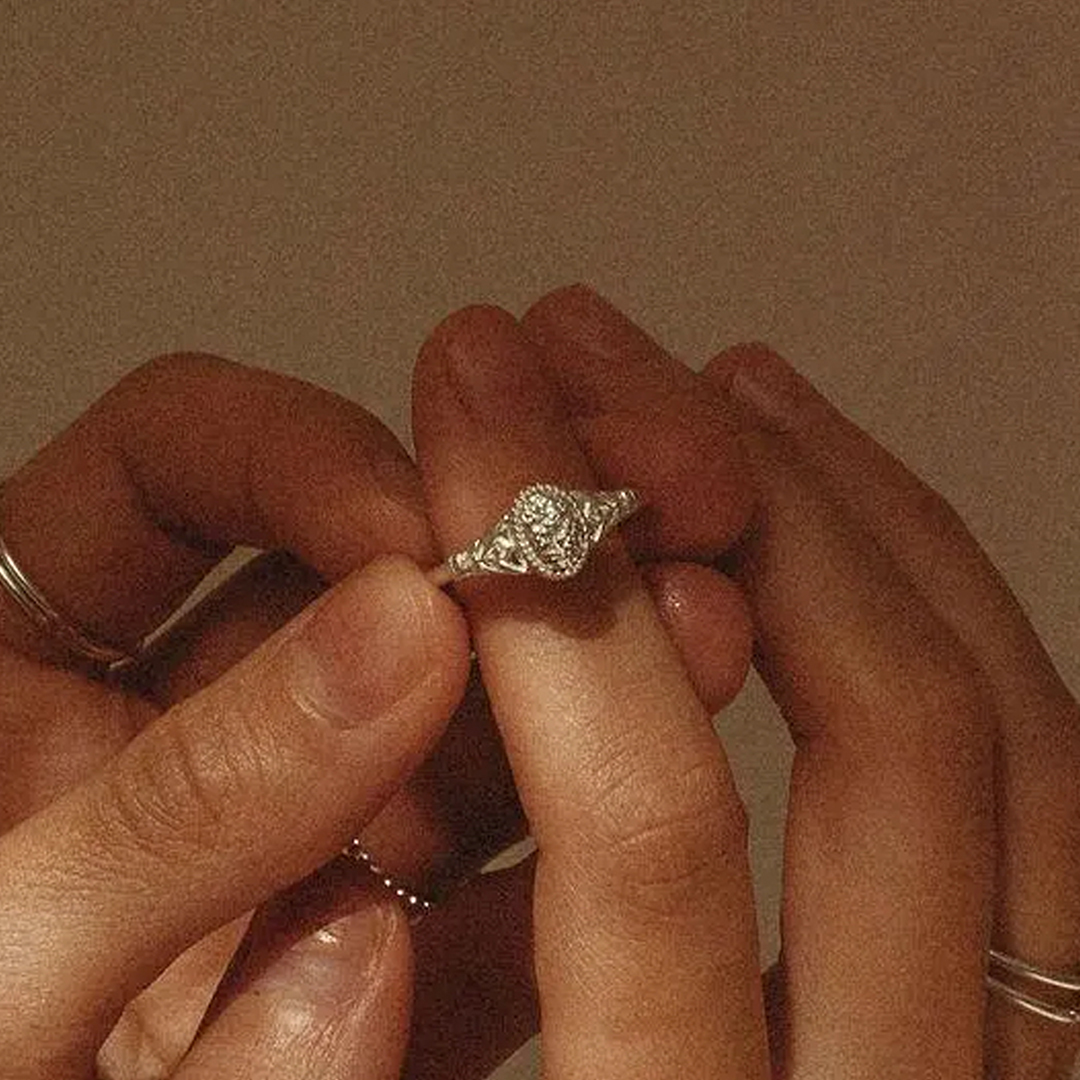 To Me From Me Forget-Me-Not Cremains Ring