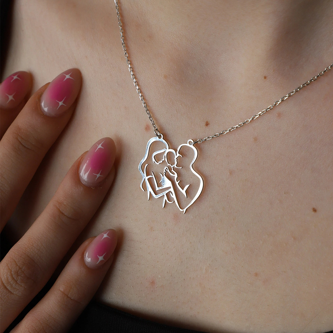 Never Apart Connection Family Necklace