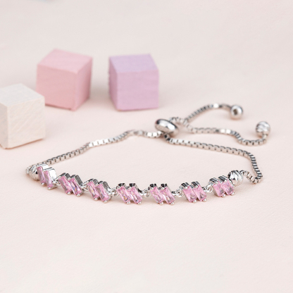 Breast Cancer Awareness Cancer Family Support Pink Bracelet