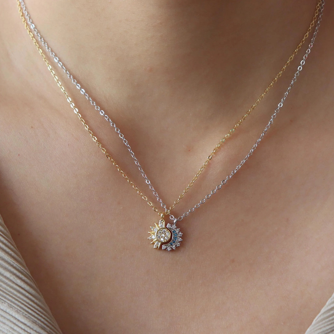 Sun & moon Forever Bond Necklace Set