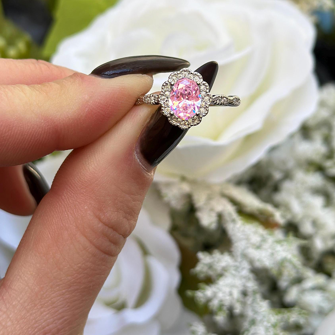 Breast Cancer Awareness Pink Radiant Grace Ring