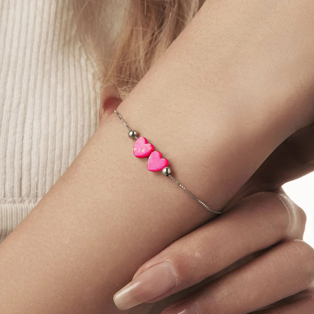 Bestie Gift Chosen Sister Heart Opal Bracelet