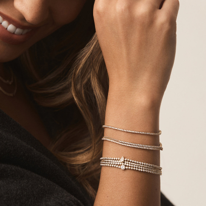 To Me From Me Diamond Circle Tennis Bracelet