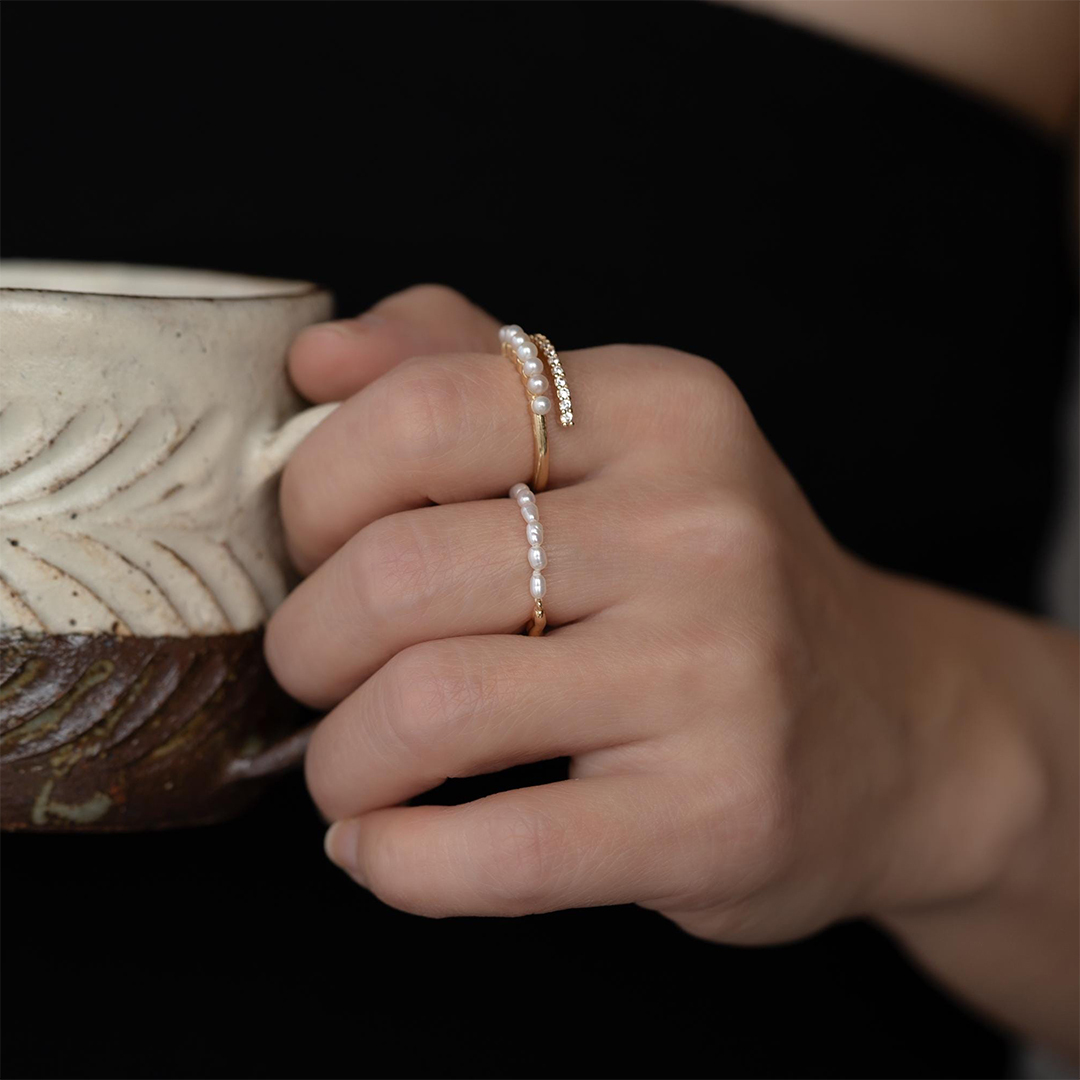 Self Love Half Baroque Keshi Pearl Ring