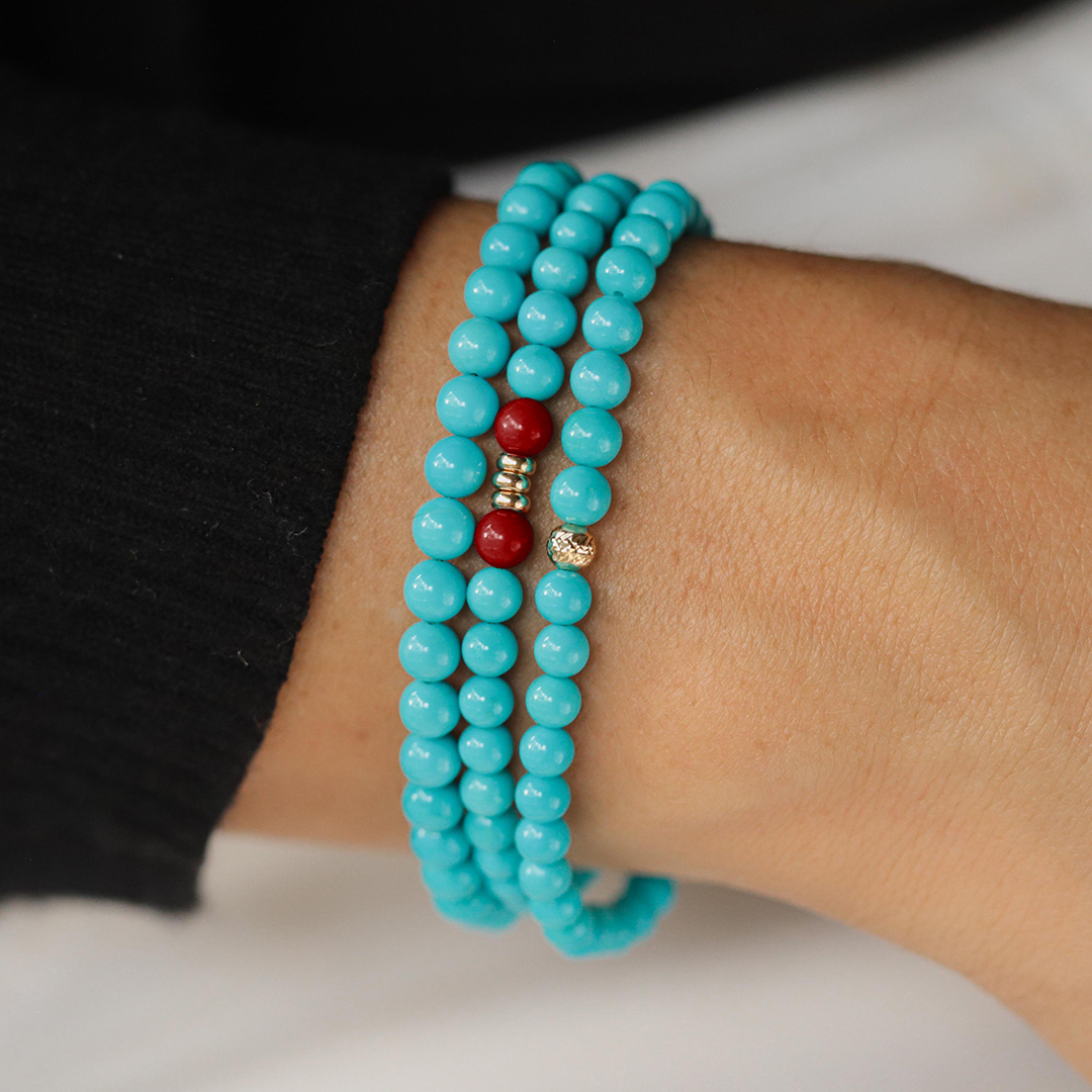 Diabetes Awareness Genuine Turquoise Bracelet