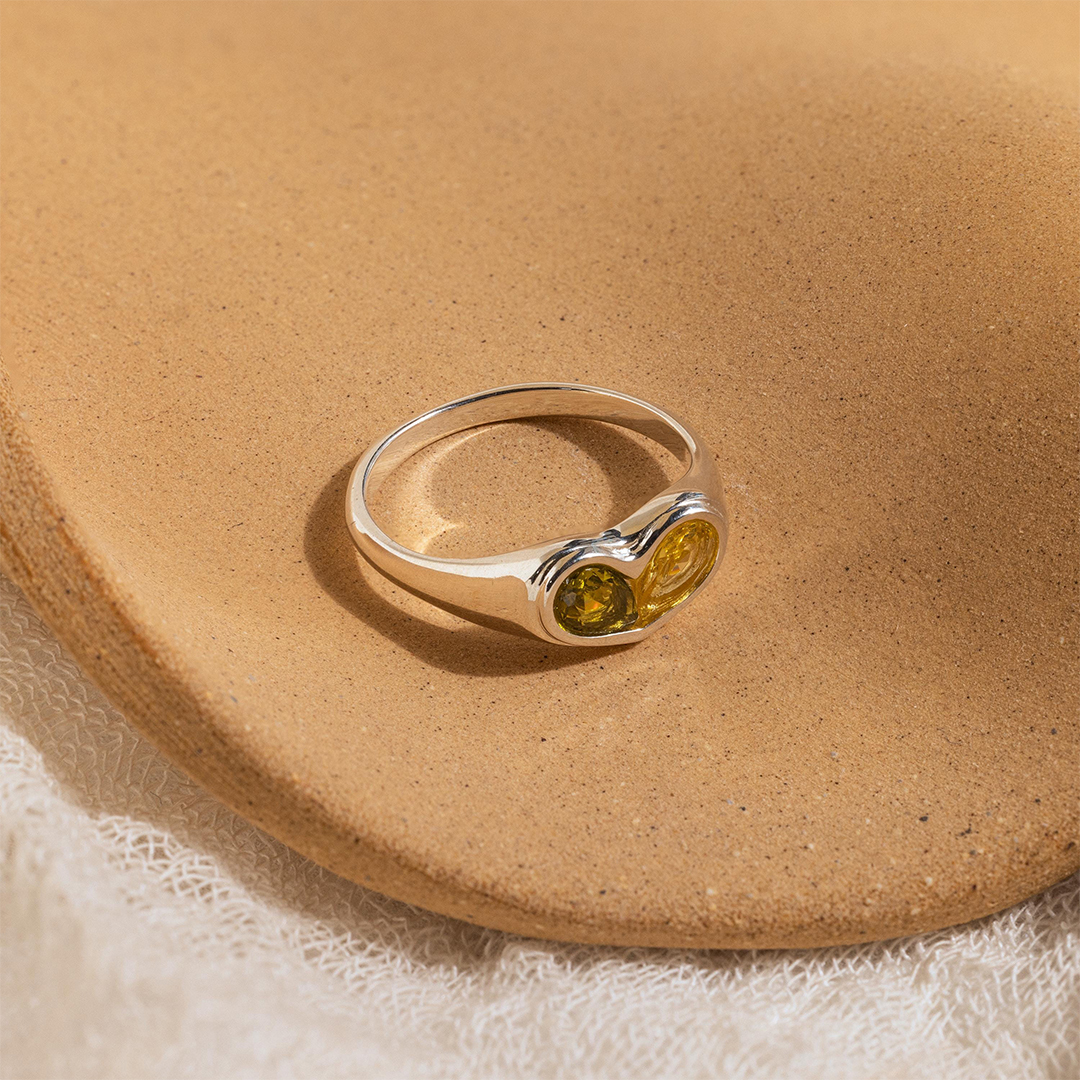 All That Matters Is Us Birthstone Heart Signet Ring