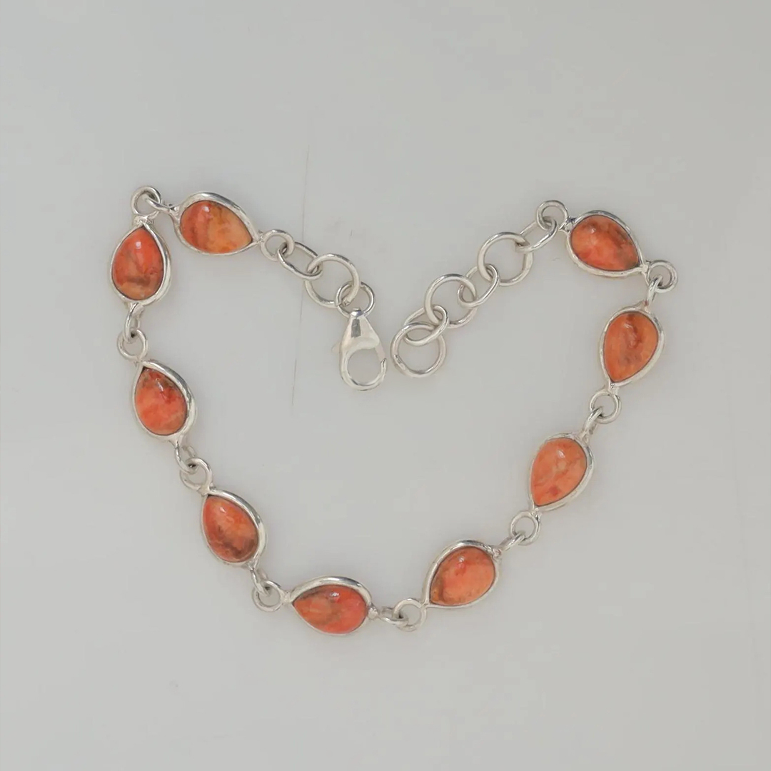 Multiple Sclerosis Awareness Orange Gemstone Bracelet
