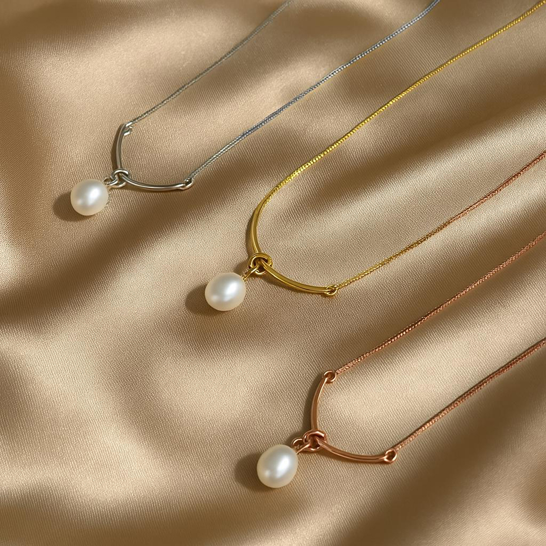 Angel’s Knot Pearl Forecer Necklace