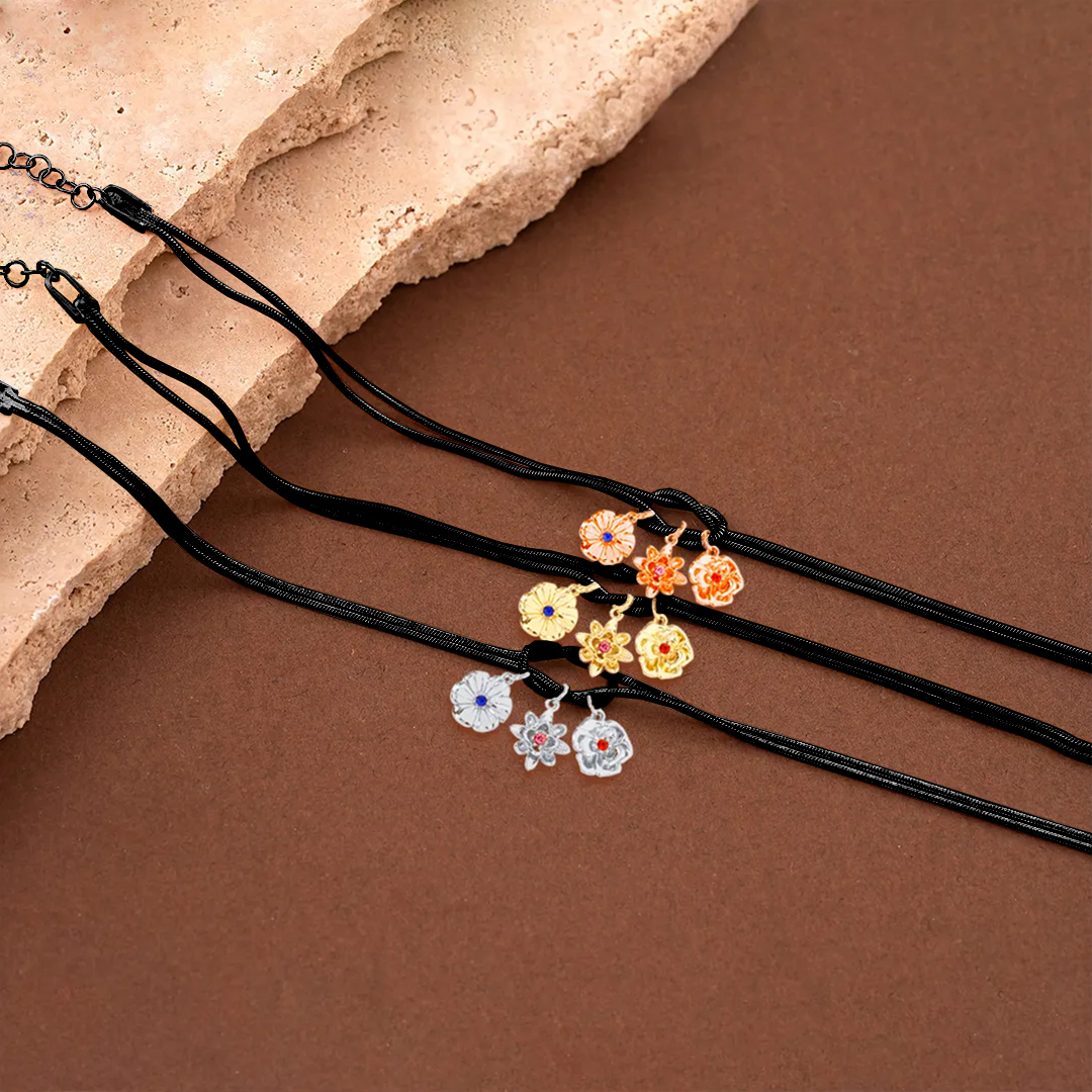 1-12 Birth Flowers Knot Bracelet