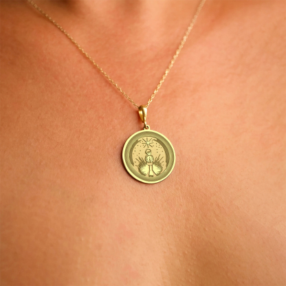 Wave of Light Gold Candle of Hope Necklace