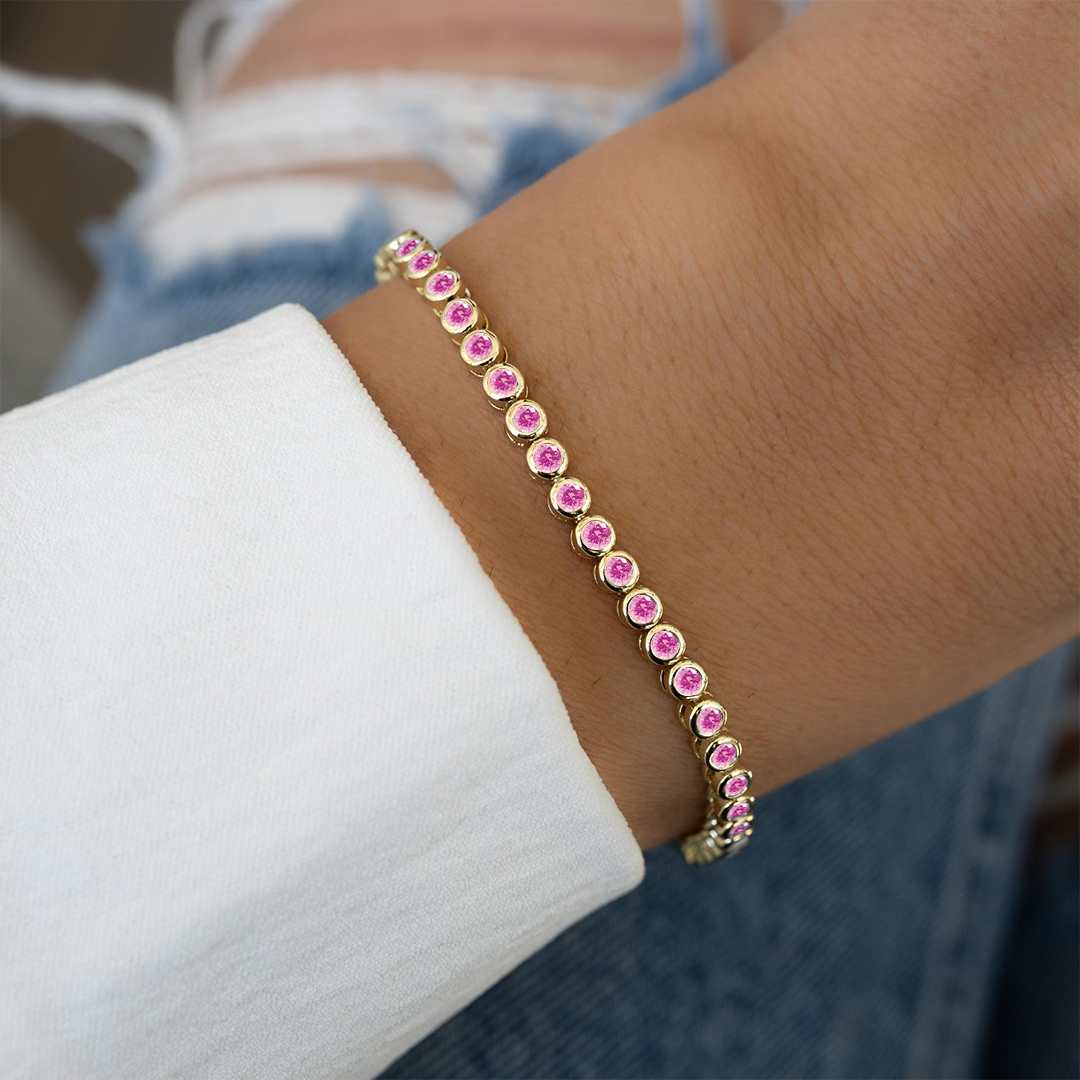 Breast Cancer Awareness Full Pink Support Bracelet