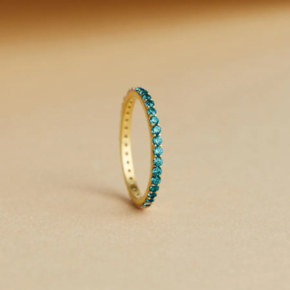 Teal Diamond Ovarian Cancer Ring