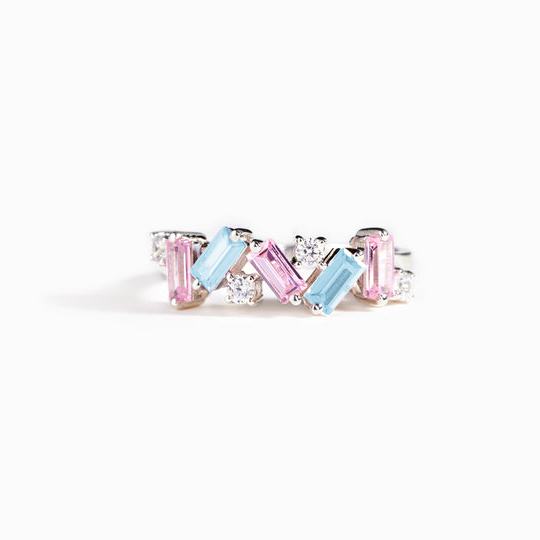 Mama Of An Angel Pink&Blue Broken Ring