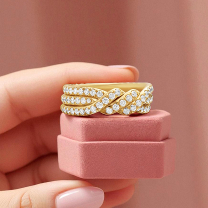 Angel’s Knot Twisted Diamonds Ring