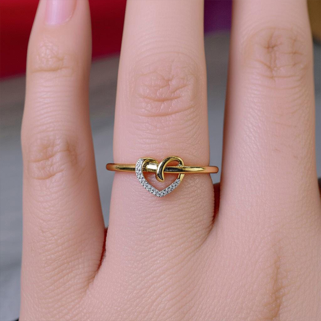 Angel’s Knot Diamond Heart Ring