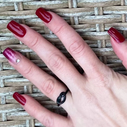 Black Love Infinity Knot Ring