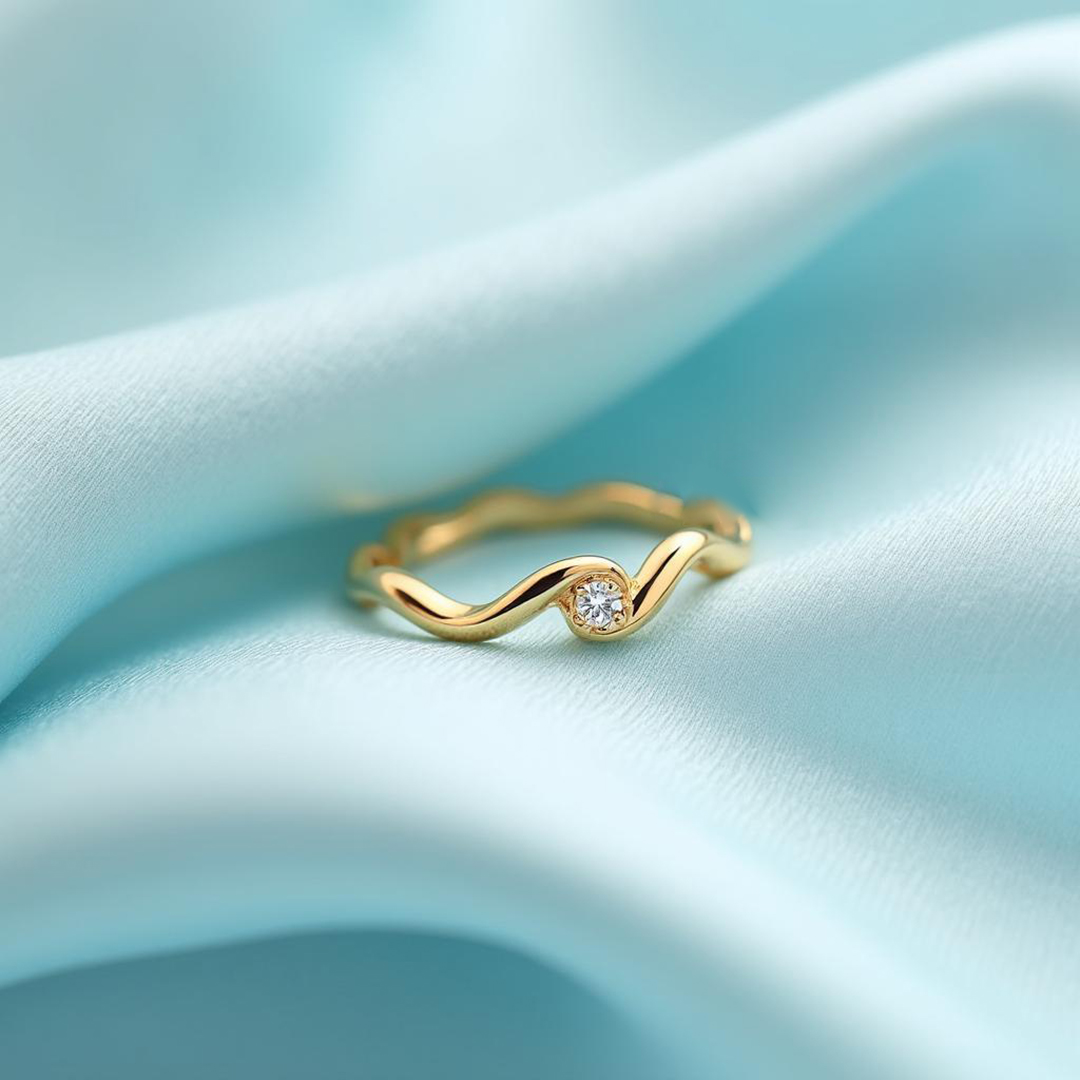 Faith in Deep Waters Dainty Twisted Band Ring