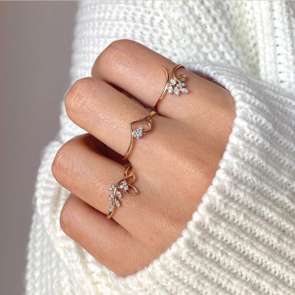 Forever Connected Mother-Daughter Heart Ring