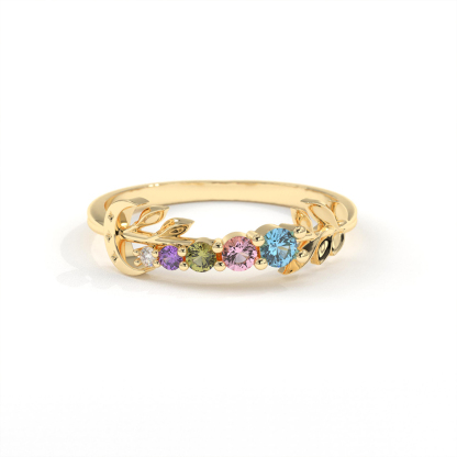 Grandma’s Tears of Joy Blooming Half Eternity Flower Ring