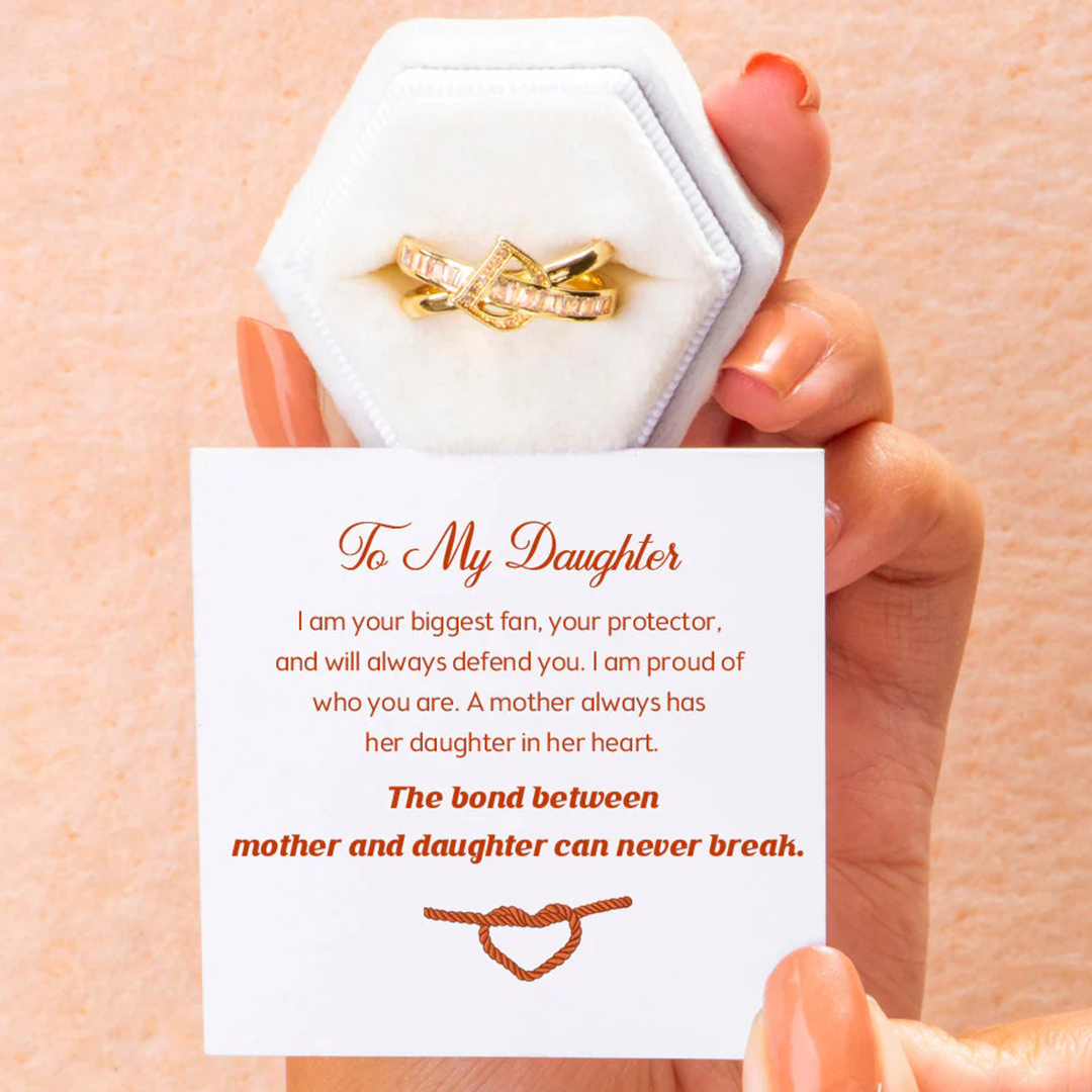 To My Daughter D Knot Ring