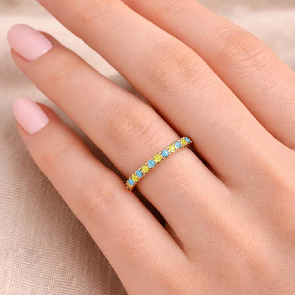 World Down Syndrome Day Blue And Yellow Strength Ring