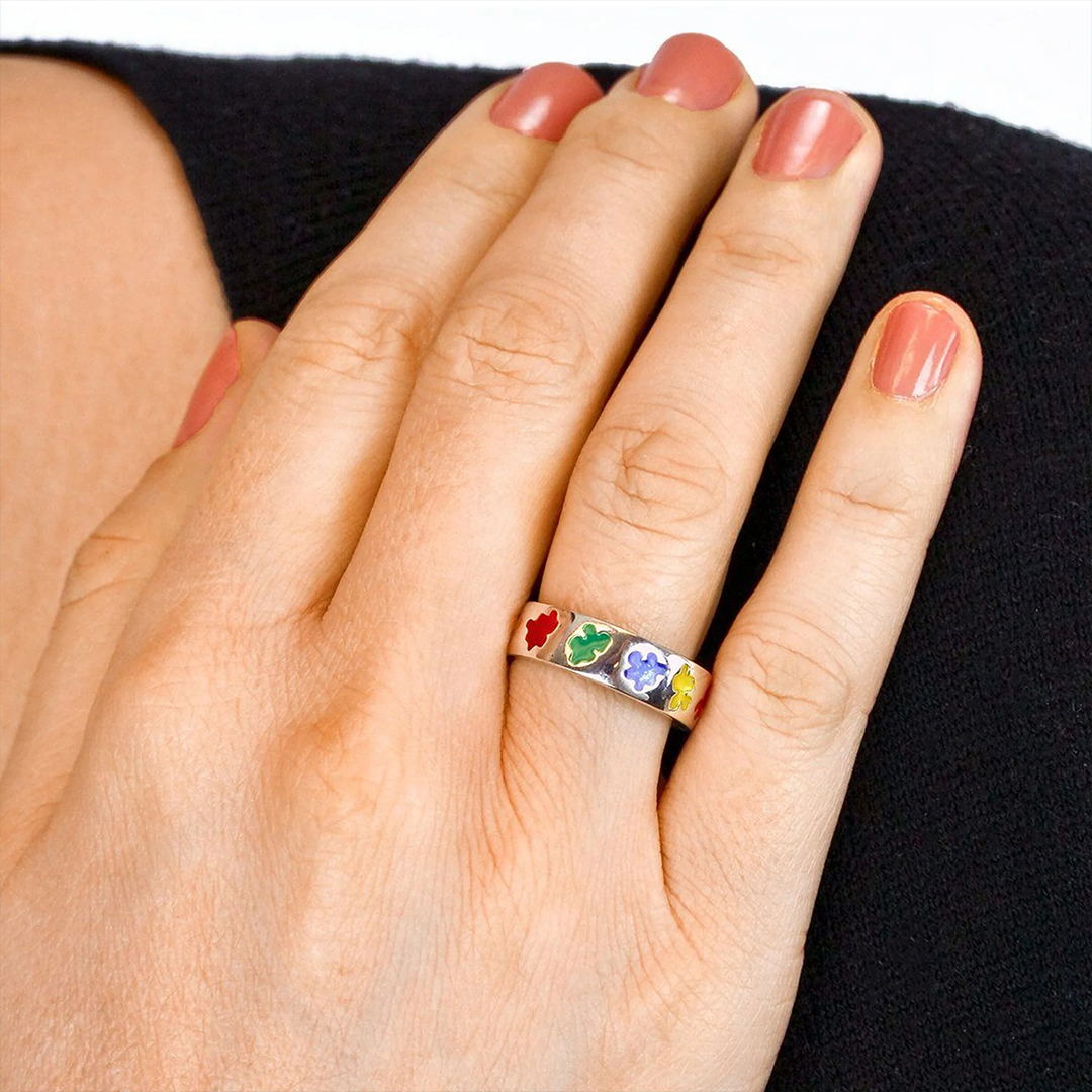 Puzzle Piece Autism Awareness Ring