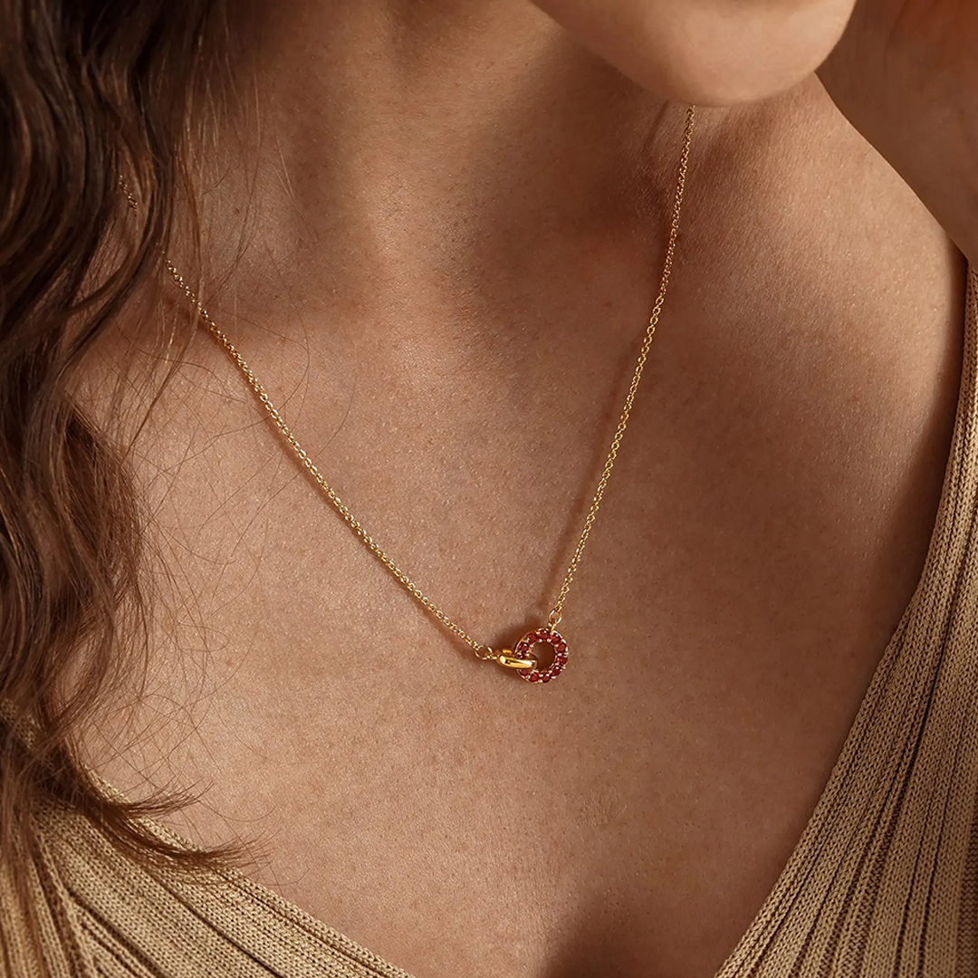 Angel’s Knot Love Minimalist Birthstone Necklace