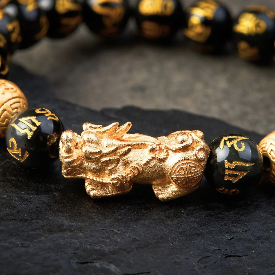 Feng Shui Bracelet – Pixiu Black Obsidian Bracelet for Better Sleep and Relaxation