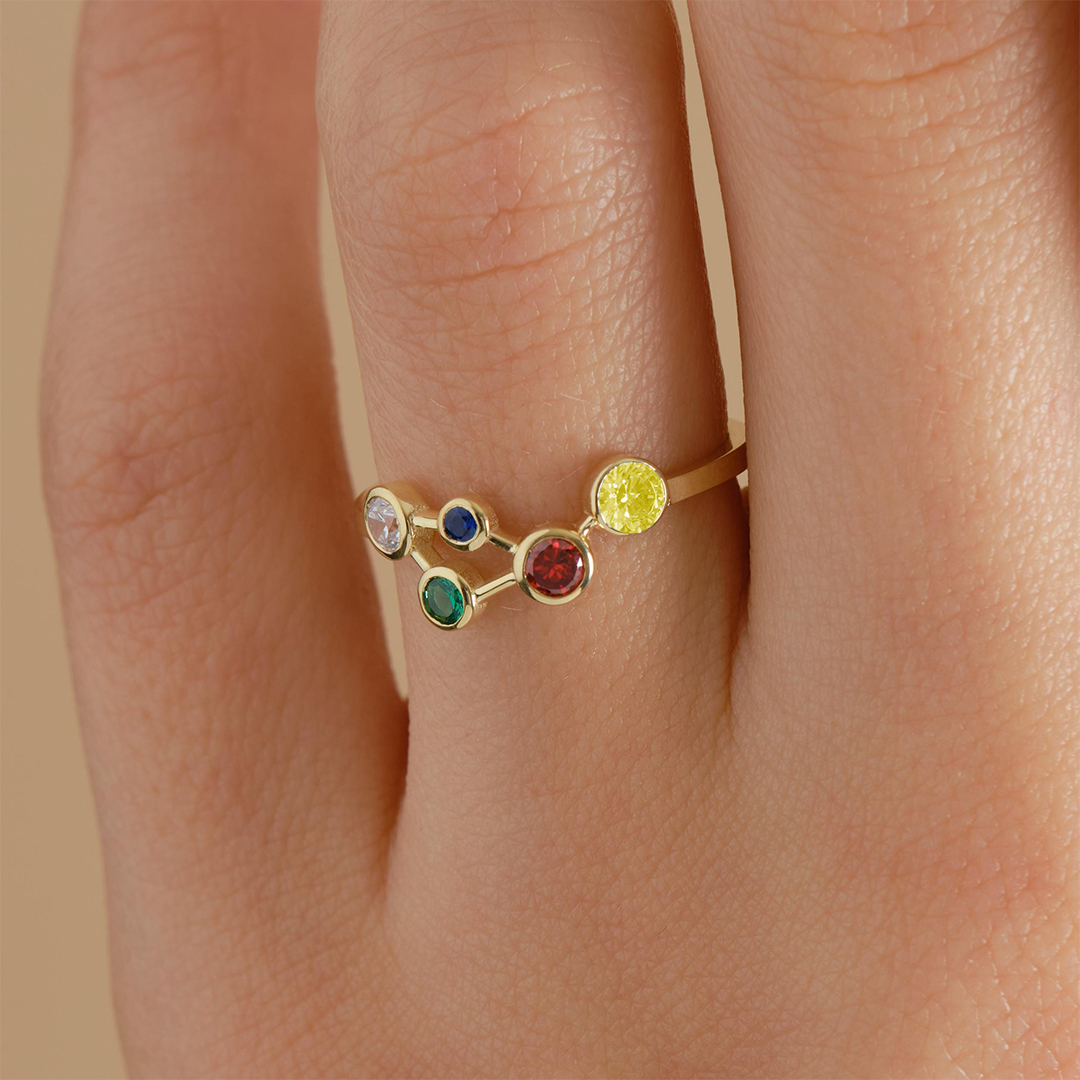 Autism Awareness Miracle Love Rainbow Ring