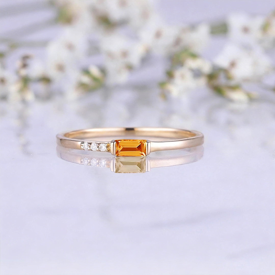 Multiple Sclerosis Awareness Strength Within Baguette Ring