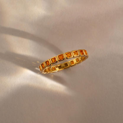 Multiple Sclerosis Awareness Unbreakable Spirit Eternity Bezel Ring