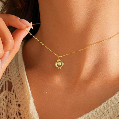 Self Love and Inner Peace Tiny Moon and Star Necklace