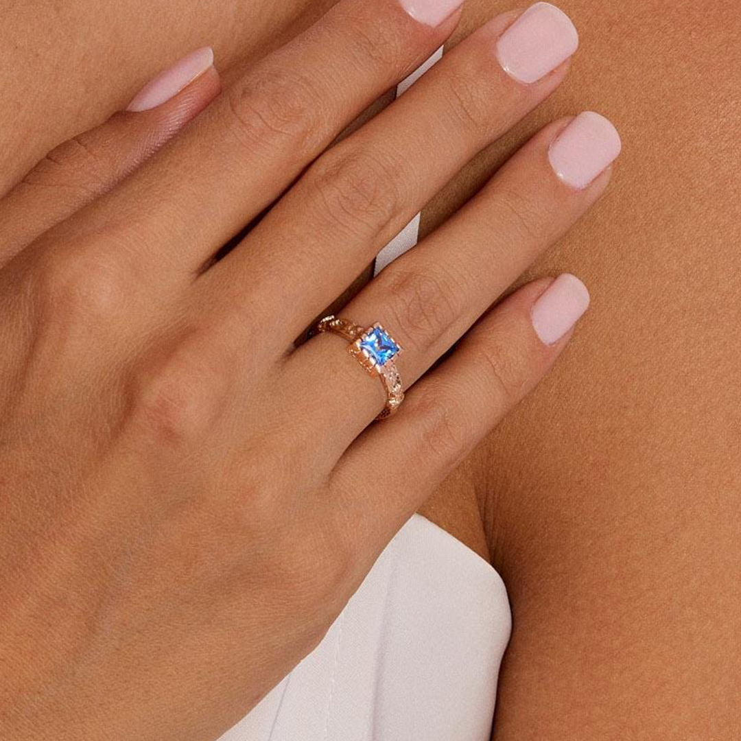 To My Mom Love You Forever Baguette Ring