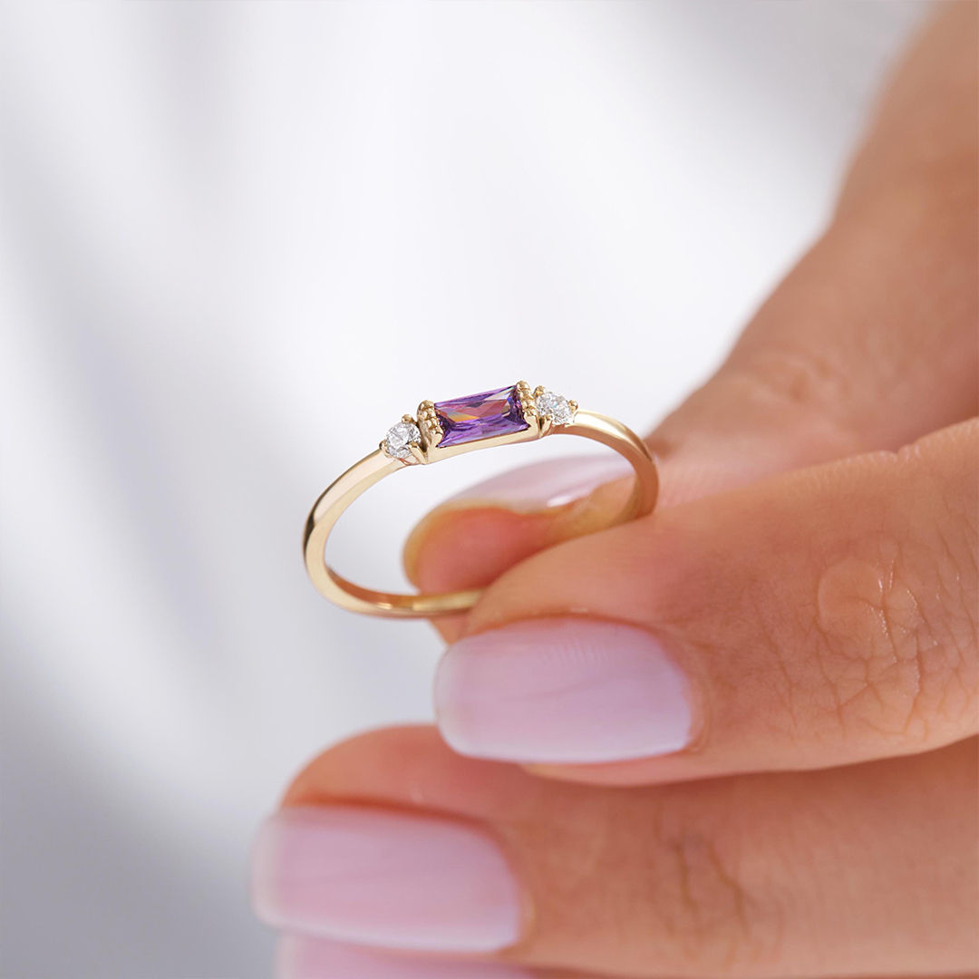 Lupus Awareness Baguette Ring
