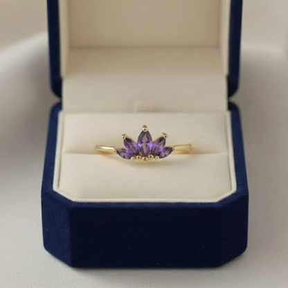 Lupus Awareness Purple Crown Ring