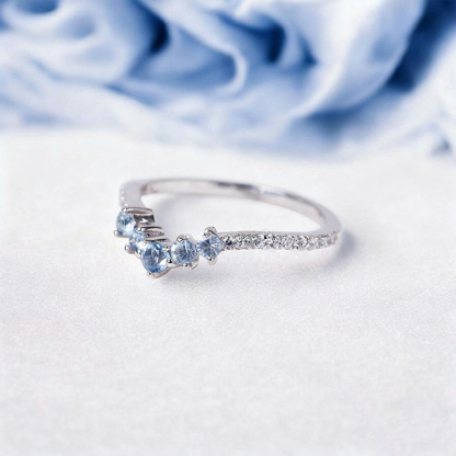 Ovarian Cancer Awareness Strength & Unity Chevron Ring