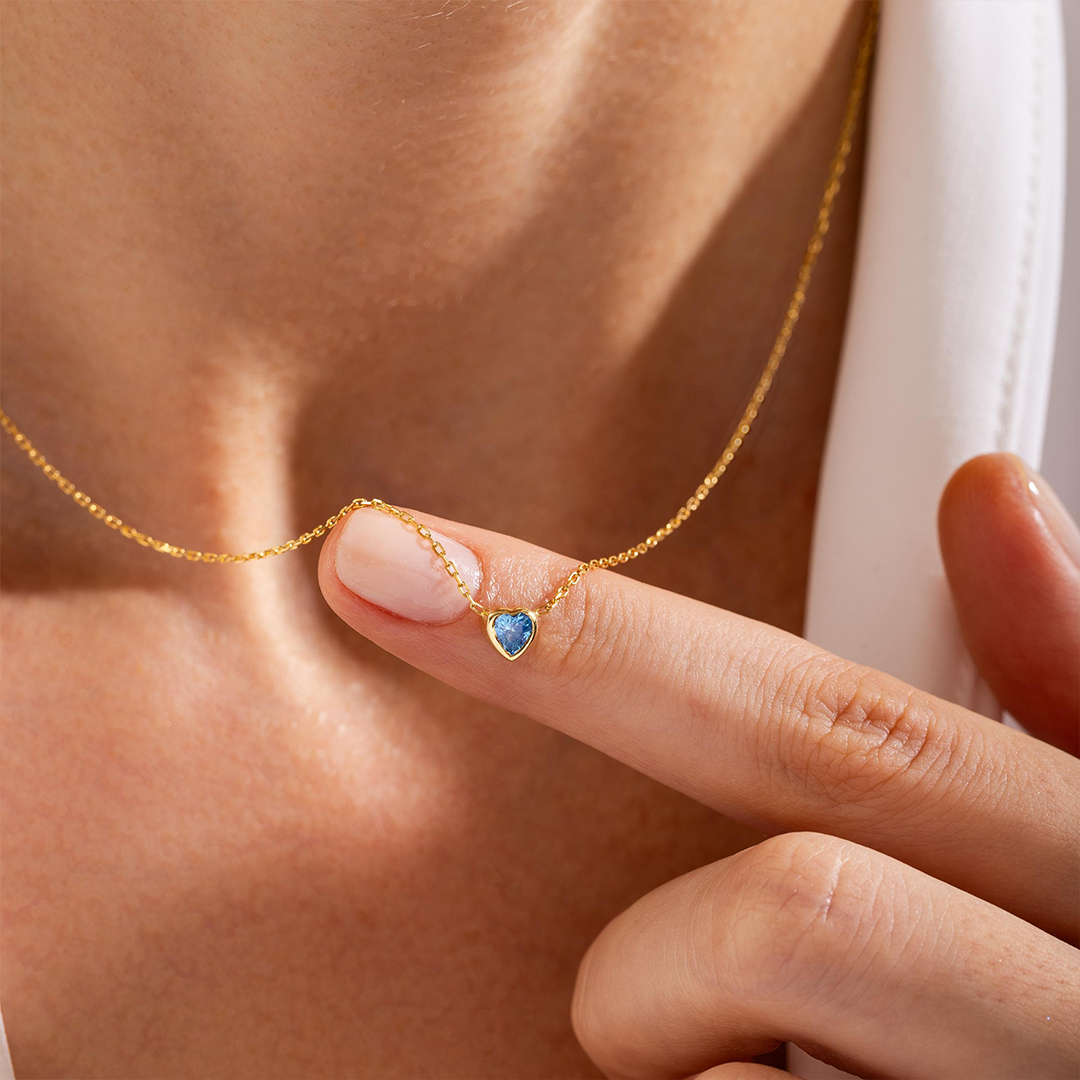 Choosing Myself Custom Heart Birthstone Necklace