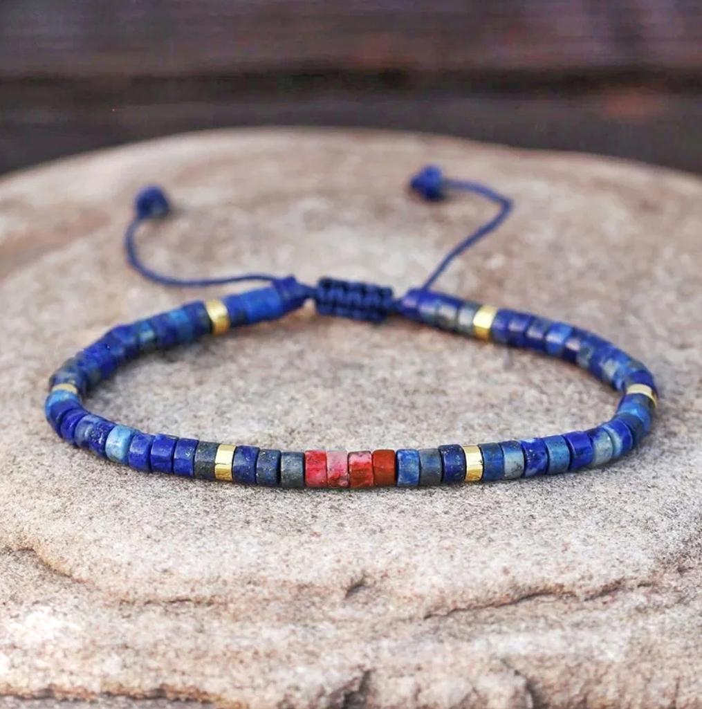 World Diabetes Day Awareness Gift Lapis Lazuli Bracelet