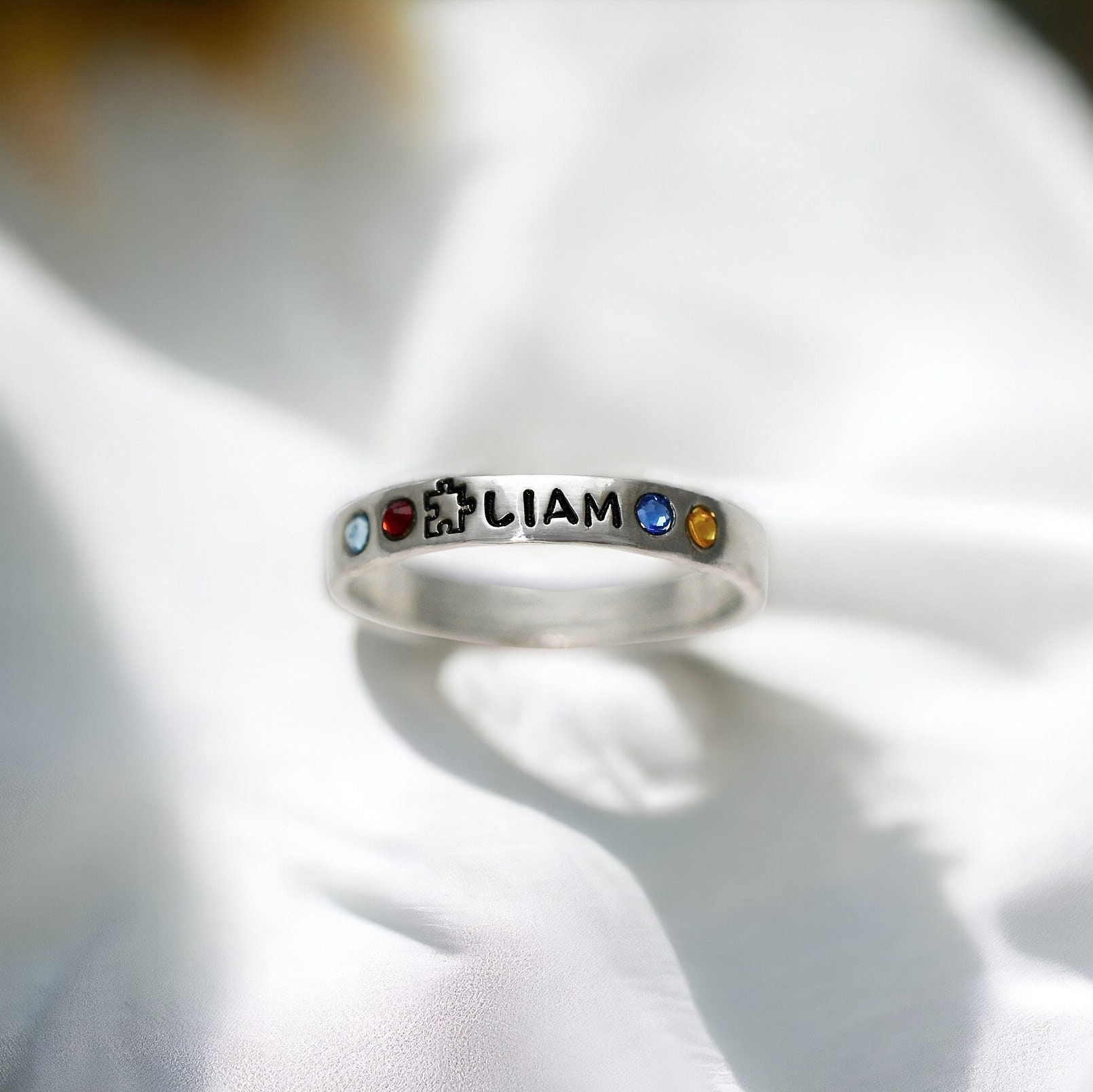 Autism Awareness I Wear Multi-Colored for My Star Child Ring