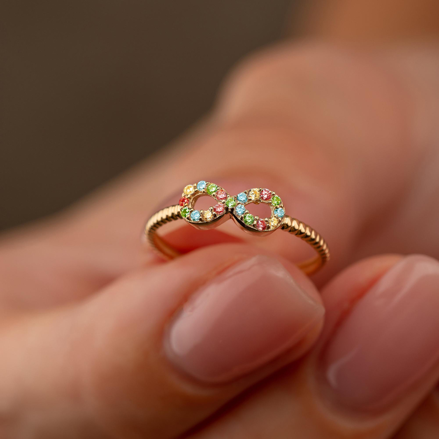 Star Mom Dainty Infinity Symbol Ring