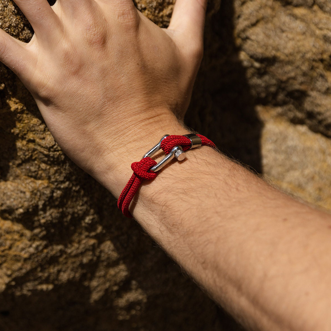 Stronger Than Stroke Red Rope Bracelet