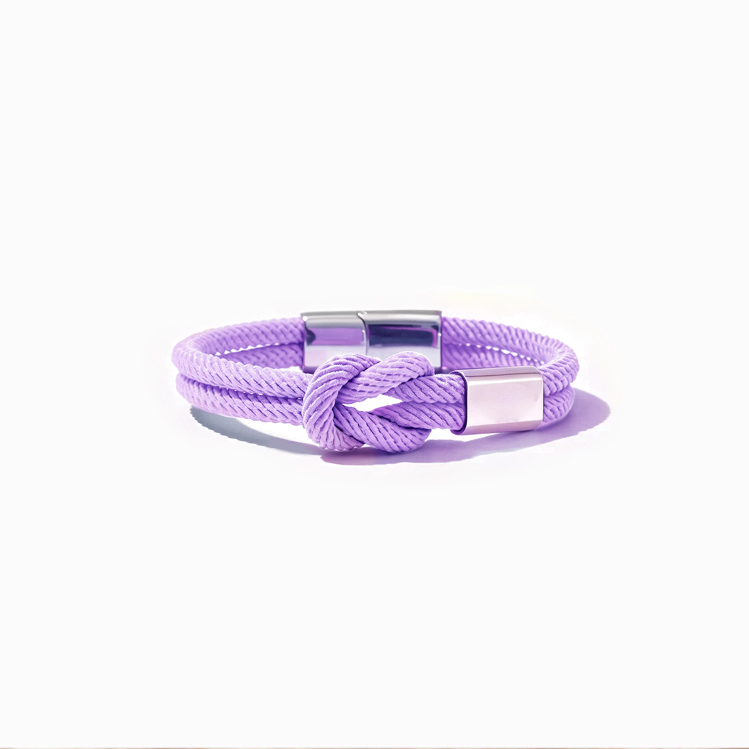 Alzheimer Dementia Awareness Purple Knot Bracelet
