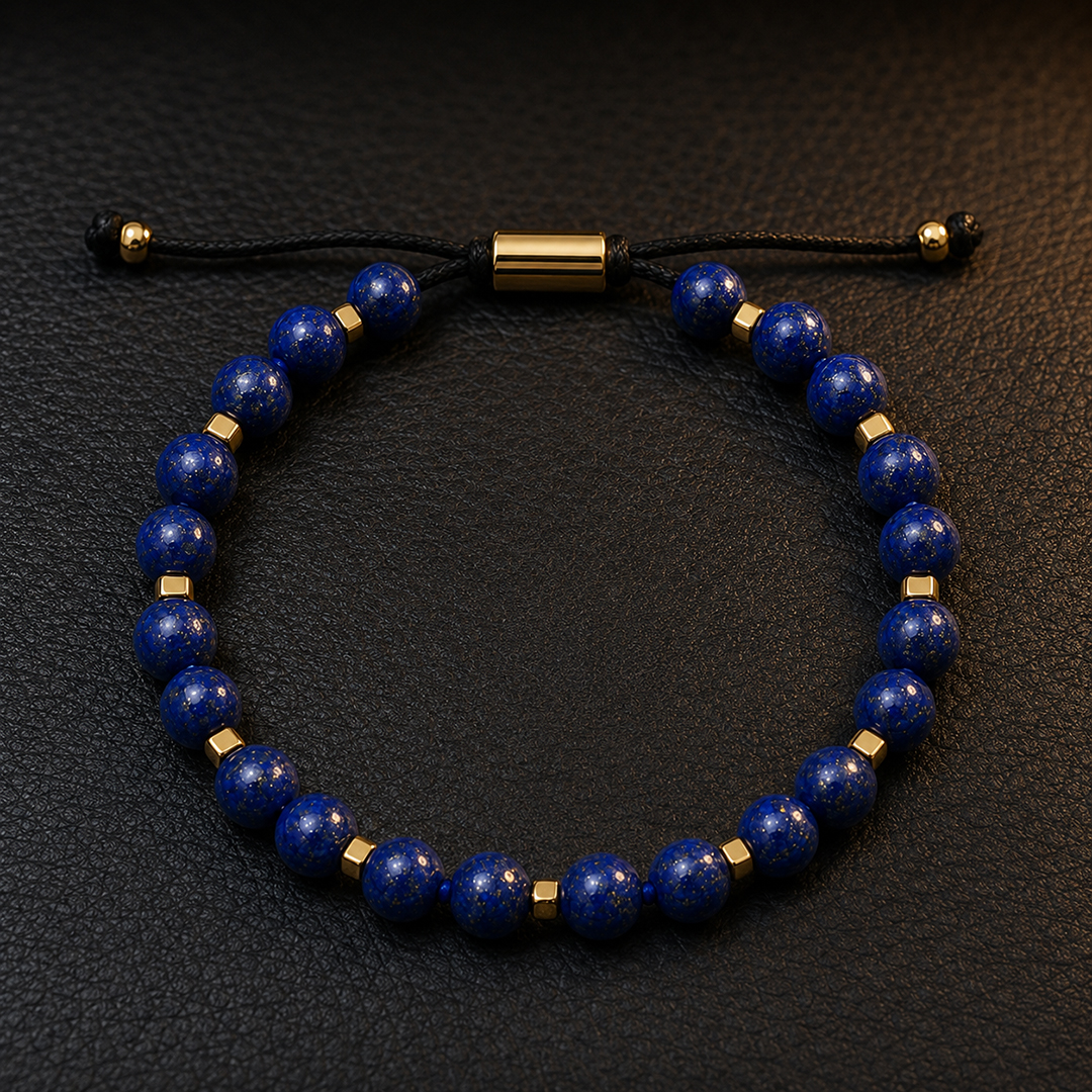 Prostate Cancer Round Bead Magnetic Bracelet