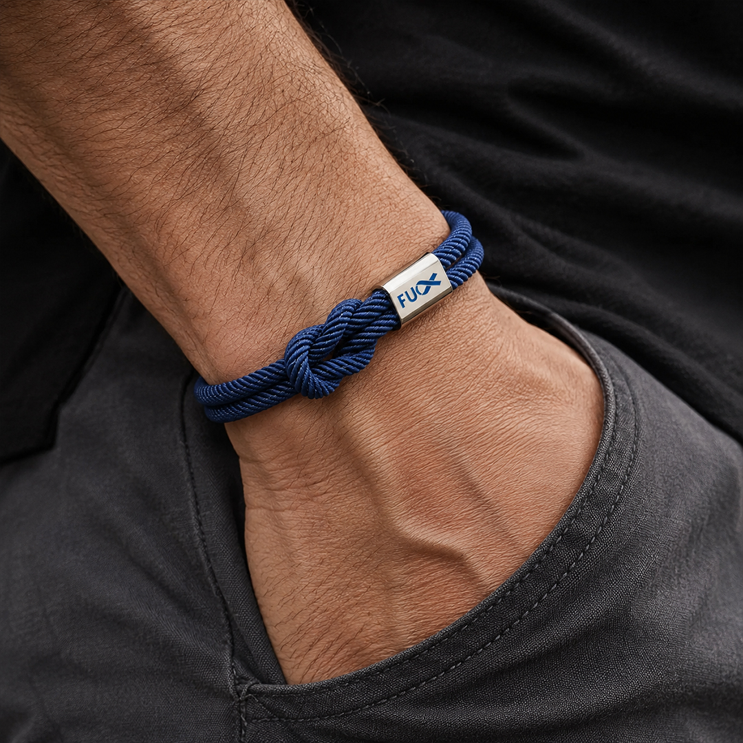 Prostate Cancer Blue Knot Bracelet
