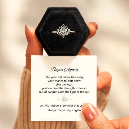 You Are Always Free To Begin Again Lotus Ring