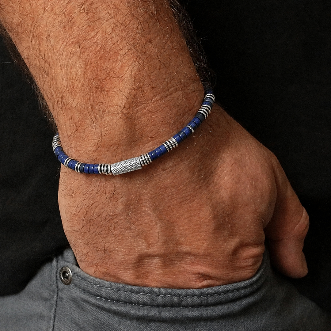 Prostate Cancer Awareness Light Blue Beaded Bracelet