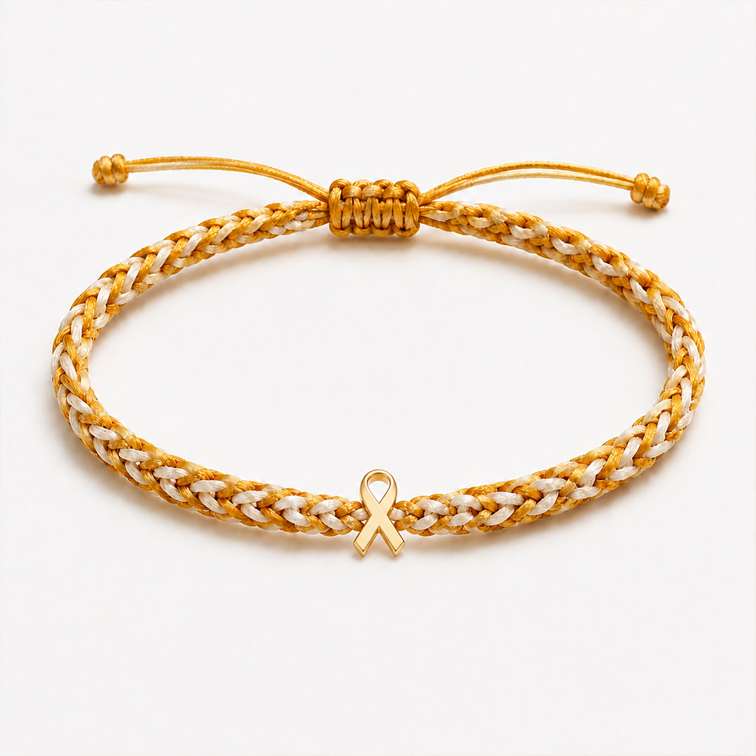 For My Child Childhood Cancer Awareness Yellow Ribbon Bracelet